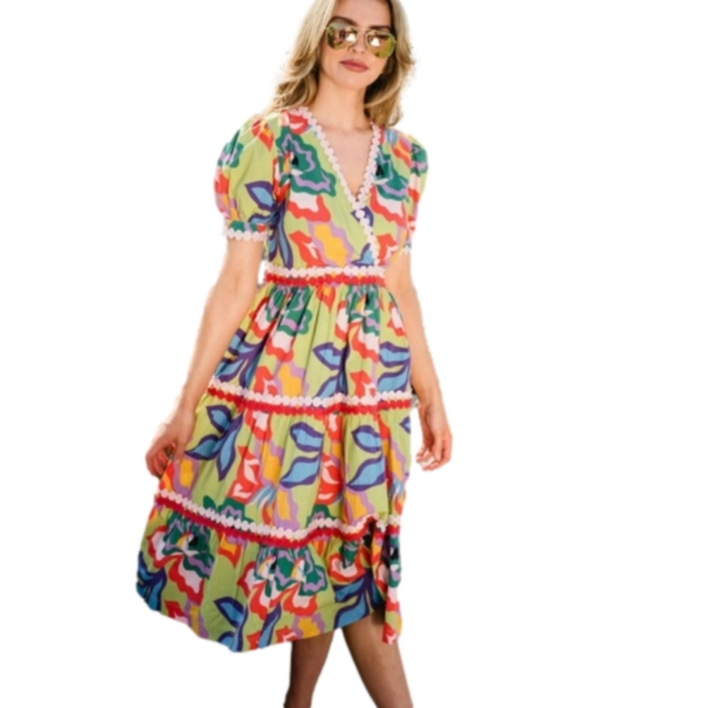 Briton Court Gigi Dress in Limelight NWT Sz M